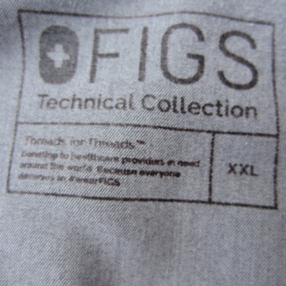 Figs Women's Casma Pockets Scrub Top XXL Gray Healthcare Uniform Work Comfort - Picture 6 of 11